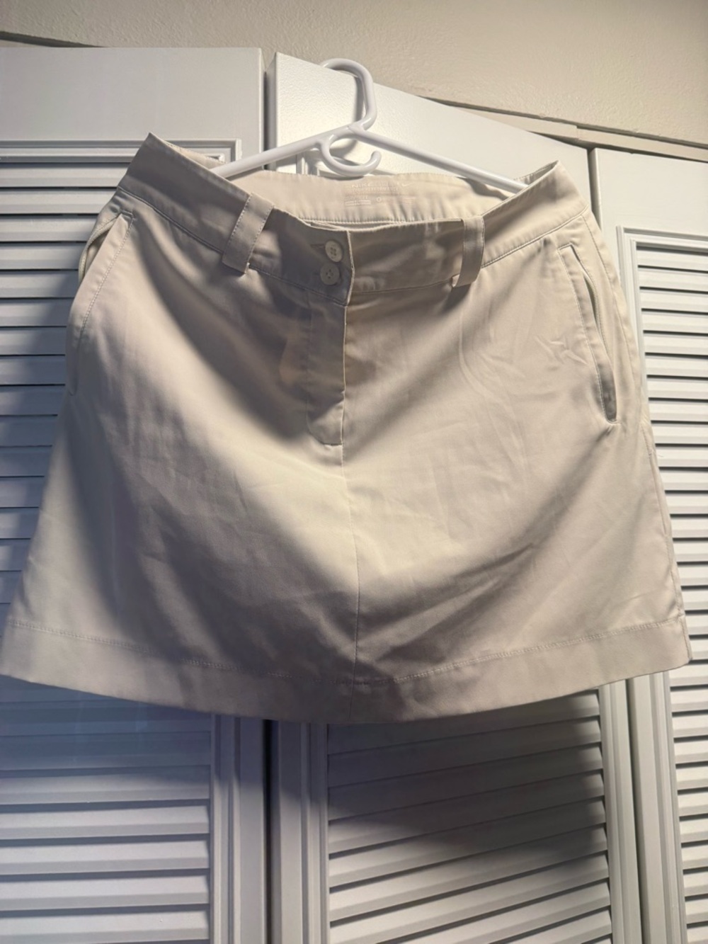 Nike Cream Golf Skort with Belt Loop Detail